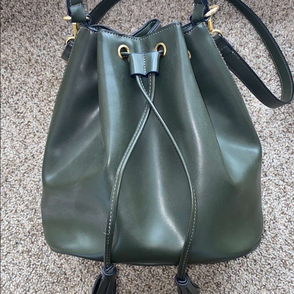 Olive Green Bucket Bag